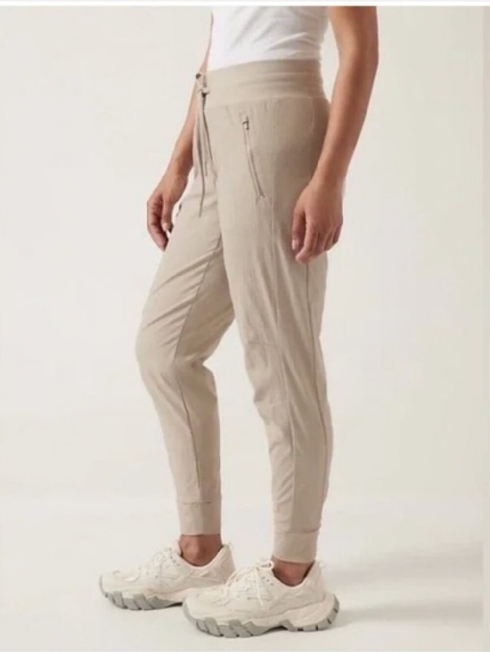 Athleta Khaki Trekkie North Hiking Travel Jogger Pants